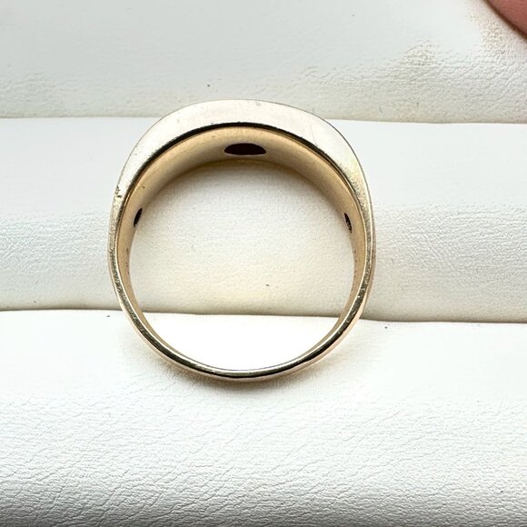 Men's 14k Gold Channel Set Diamond Wedding Band 7.59 Grams Size 11.5 - Picture 9 of 10